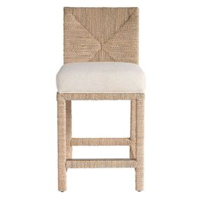 Azure Nomad Snow Performance Fabric Counter Height Chair