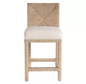 Azure Nomad Snow Performance Fabric Counter Height Chair