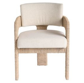 Azure Abaca and Nomad Snow Performance Fabric Arm Chair