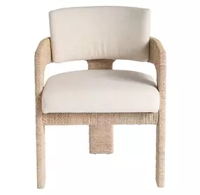 Azure Abaca and Nomad Snow Performance Fabric Arm Chair