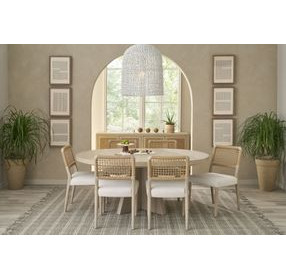 Azure Dockside Extendable Round Dining Room Set