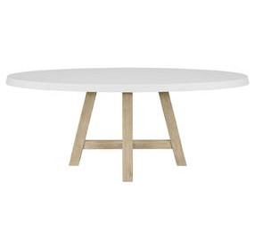 Oasis Dockside and White Concrete Top 80" Oval Dining Table