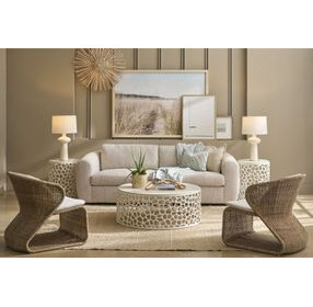 Oasis White and Quartz Top Occassional Table Set