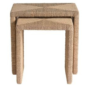 Azure Abaca Nesting Table