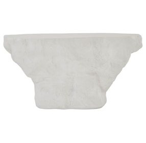 Azure White Concrete Free Form Cliffside Outdoor Console Table