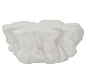 Azure White Concrete Free Form Cliffside Outdoor Cocktail Table