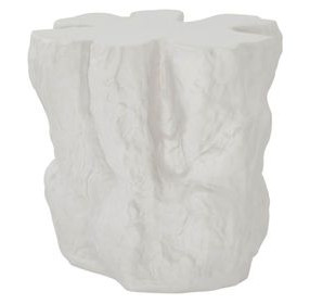 Azure White Concrete Free Form Cliffside Outdoor Accent Table