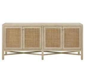 Oasis Dockside Woven Cane 4 Door Credenza