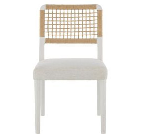 Azure Shoreline and Nomad Snow Performance Fabric Dining Chair Set of 2