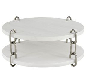 Azure Shoreline Round Chain Link Cocktail Table