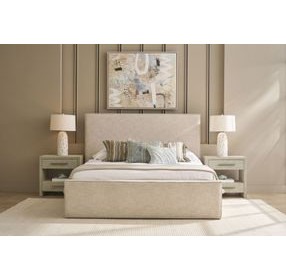 Oasis Drift Yukon Sand Performance Fabric Upholstered Panel Bedroom Set