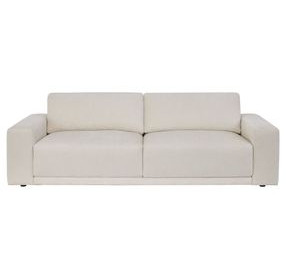 Alden Plushtone Parchment Performance Fabric 98" Sofa