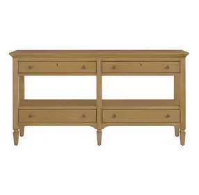 Oakmere Natural 4 Drawer Rectangular Console Table