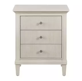 Oakmere Taupe 3 Drawer Meadow Nightstand with USB Charging