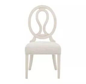 Oakmere Taupe Upholstered Oval Willow Side Chair Set of 2