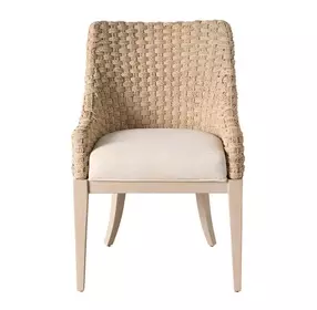 Oakmere White Upholstered Willow Arm Chair