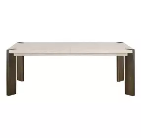 Modern Mist and Smoked Gold 122" Extendable Rectangular Dining Table