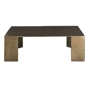 Modern Black Nickel Outdoor Rectangular Eclipse Cocktail Table
