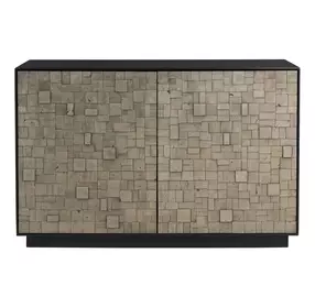 Evermont Matte Black and Pyrite 2 Door Cosmo Hall Chest
