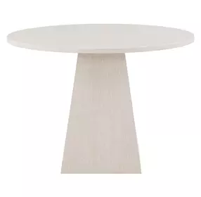 Modern White and Mist 42" Round Stone Top Dining Table