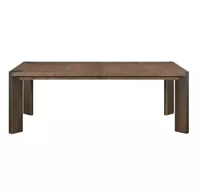 Evermont Haze and Smoked Gold 122" Extendable Rectangular Dining Table