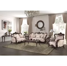 Constantine Cherry Rectangular Marble Top Occasional Table Set