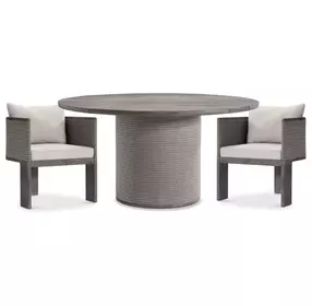 Rialto Brown Outdoor Dining Room Set