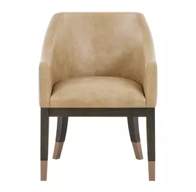 Realm Brown Leather Upholstered Arm Chair