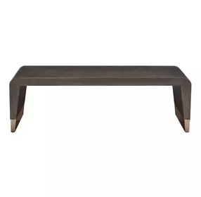Realm Brown and Dusty Bronze Rectangular Embossed Cocktail Table