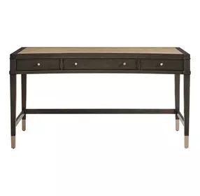 Realm Luminance Nehir Caribou and Brown Leather 58" Writing Desk