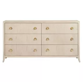 Elegance Brown 6 Drawer Dresser