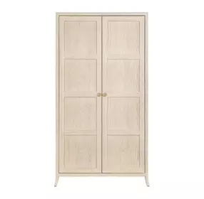 Elegance Brown 2 Door Wardrobe with LED