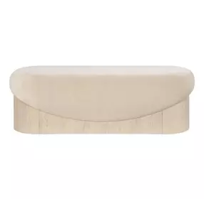 Elegance Beige Upholstered Bed Bench