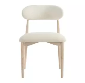 Elegance Beige and Cream Upholstered Side Chair