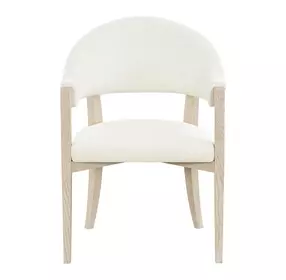 Elegance Cream Upholstered Arm Chair