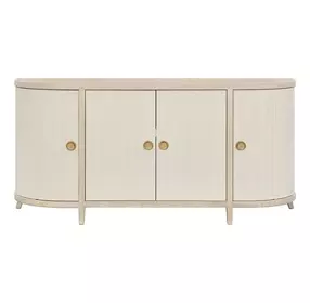 Elegance Brown 4 Door Credenza