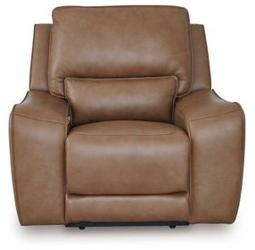 Spear Hill Caramel Leather Zero Gravity Power Recliner with USB Charging