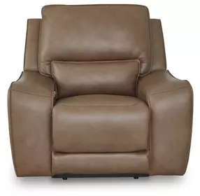 Silverbrooke Caramel Leather Zero Gravity Power Recliner with USB Charging
