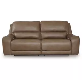 Silverbrooke Caramel Leather 92" Zero Gravity Power Reclining Sofa with USB Charging