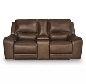 Silverbrooke Canyon Leather 81" Zero Gravity Power Reclining Loveseat with USB Charging