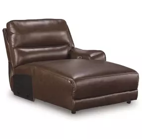 Silverbrooke Canyon Leather 64" RAF Press Back Power Chaise with USB Charging
