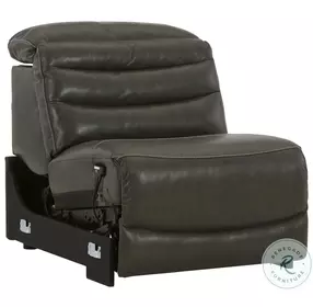 Center Line Dark Grey Armless Power Recliner