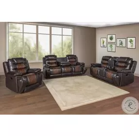 Nikko Brown Dual Reclining Living Room Set