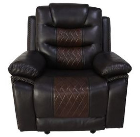 Nikko Brown Glider Power Recliner Power Footrest