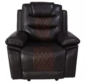 Nikko Brown Glider Power Recliner Power Footrest