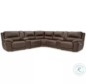 Dunleith Chocolate Modular 7 Piece Power Reclining Sectional