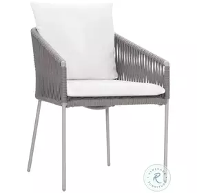 Amalfi White Outdoor Arm Chair Set of 2
