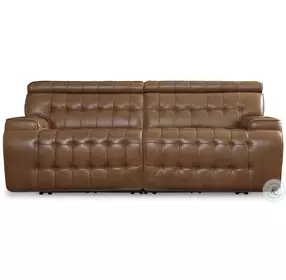 Temmpton Chocolate Leather Modular Loveseat