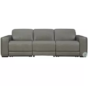Correze Gray 117" Power Reclining Sofa
