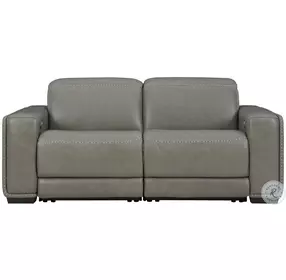 Correze Gray 76" Power Reclining Loveseat